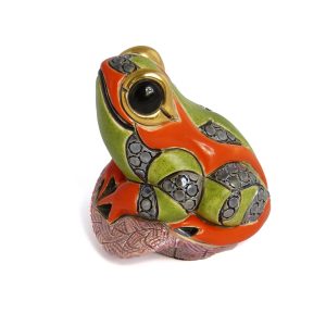 Figurine de grenouille en émail décorative