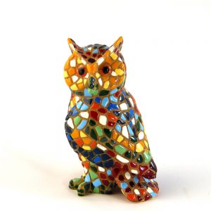 figurine de hibou décoratif en résine