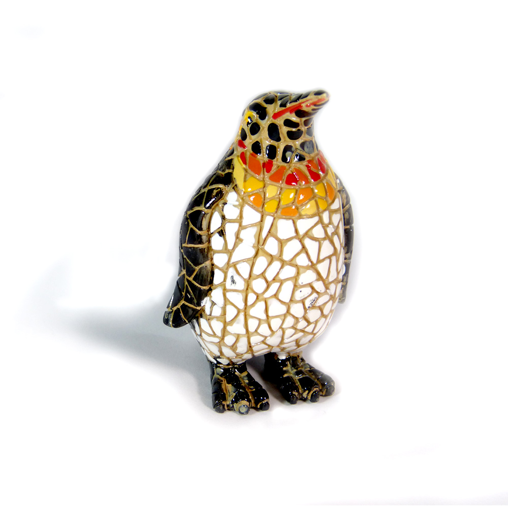 marque generique - Figurine Jardin Pingouin en céramique doré - Objets déco  - Rue du Commerce