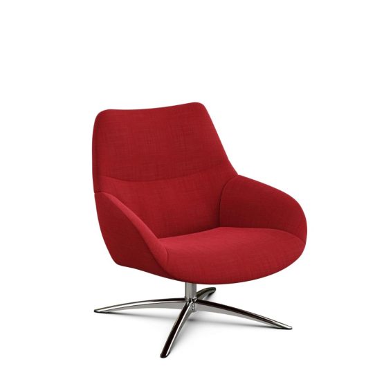 fauteuil qui tourne lilly lido signal red rouge
