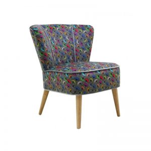 fauteuil en velours d'appoint vintage