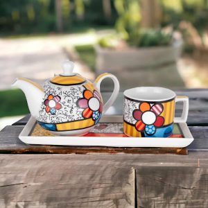 ensemble theiere en porcelaine britto