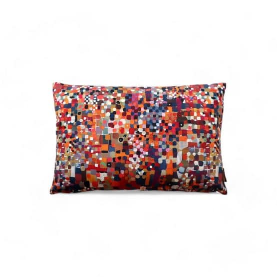 Coussin Confetti orange en 60 x 40 cm