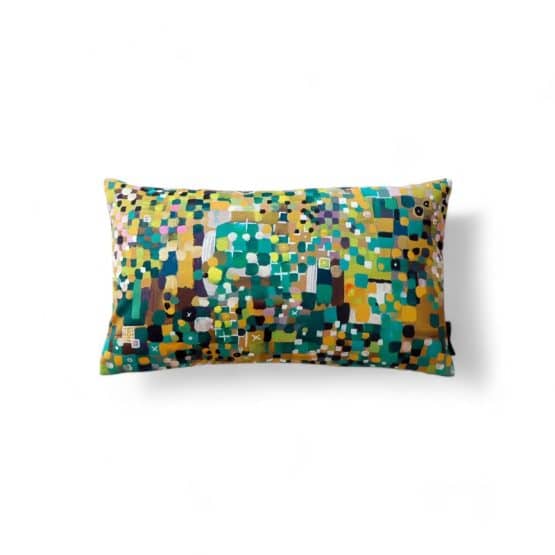 coussin confetti vert 50 x 30 cm