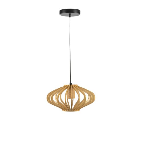 Suspension boule en bois design Tess 25 cm