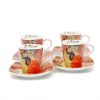 coffret 4 tasses et soucoupes gustav klimt